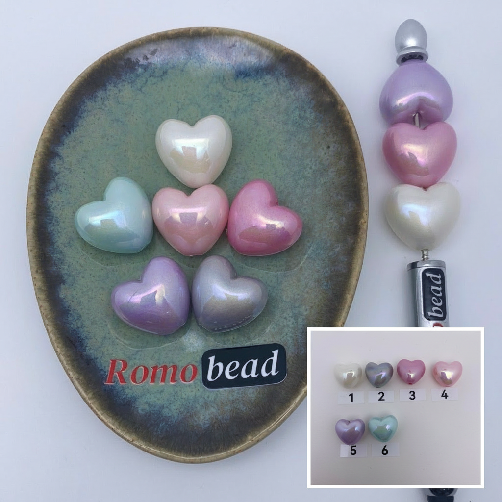 Composite image for heart beads